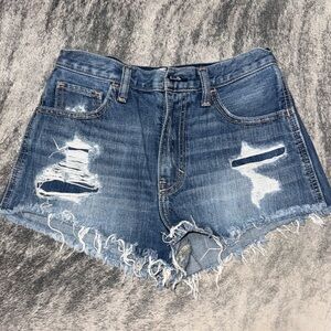 Distressed Denim Hollister Shorts